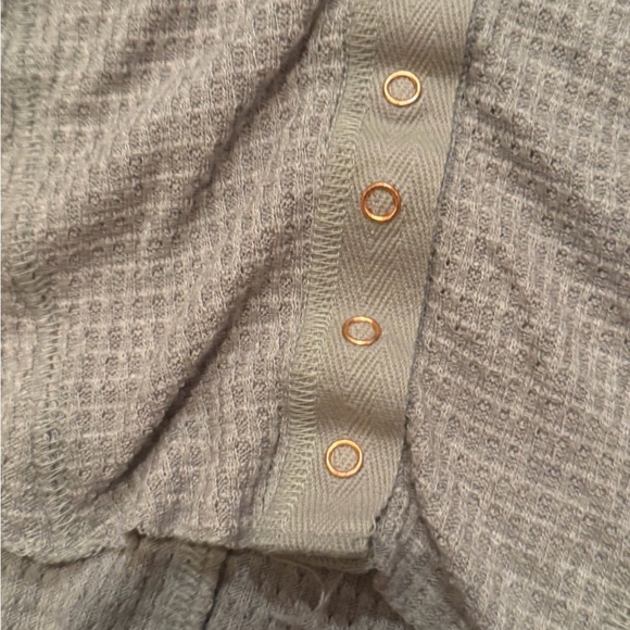 Free People Grey Button Down Shirt​ - Picture 4 of 5